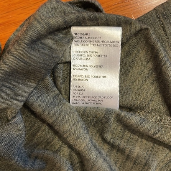 Silence + Noise S sleeveless gray maxi dress black accent & 2 slits up front - Picture 8 of 9